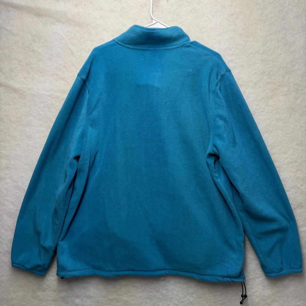 NWT Croft & Barrow Men’s Arctic Fleece Quarter-Zip Pullover Jacket XL Teal Blue - Picture 8 of 10